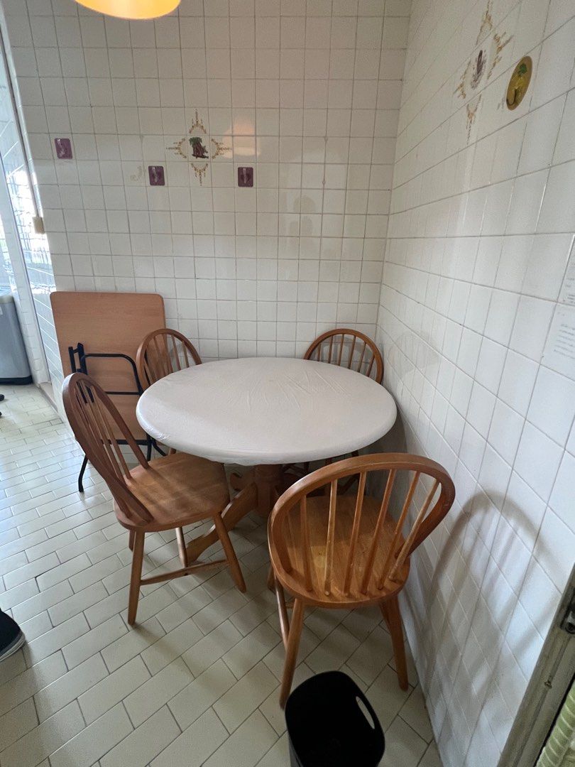 Free dining table set, pick up at bukit batok, Furniture & Home Living