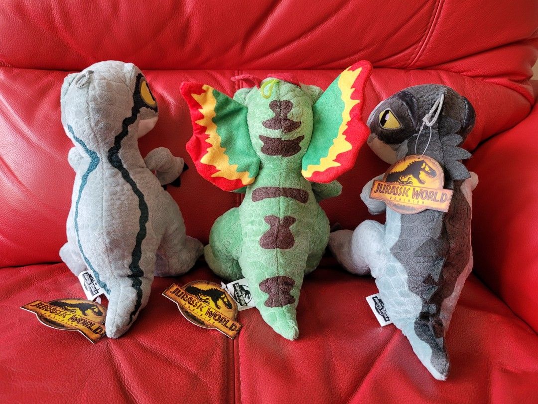 22cm Giganotosaurus Velociraptor Beta dilophosaurus plush soft toy Jurassic World Dominion soft plushie toy Hobbies Toys Toys Games on Carousell
