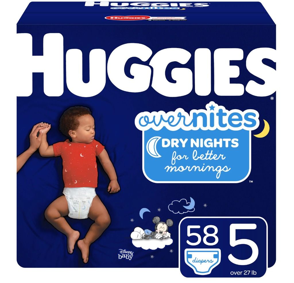 Huggies Overnites Nighttime Diapers (Category: Diapers & Baby Wipes) located in Marikina City. Submitted by skowshop (Listing ID 1208442505, Image 1). Description: Say goodnight to midnight changes with Huggies Overnites Baby Diapers, the #1 Selling Nighttime Diaper.* Our most absorbent Huggies diaper, Overnites are designed to help keep your baby sleeping longer. These disposable diapers feature Huggies' DryTouch Liner that locks away moisture a