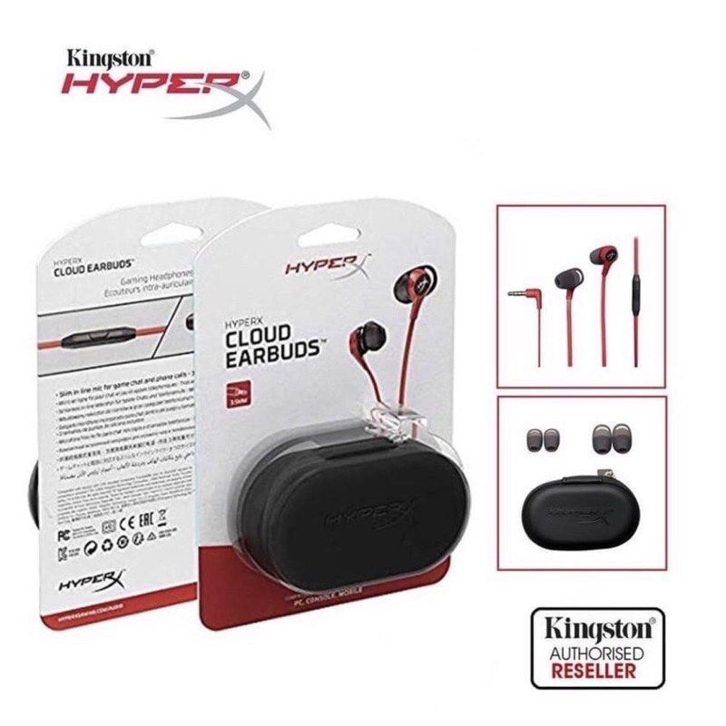 HyperX Cloud Earbuds Earphone With Microphone NEW COD MELAKA, Mobile
