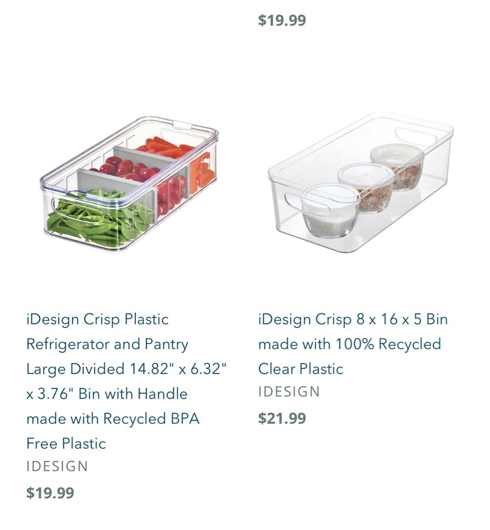 iDesign 4piece kitchen bin set, Furniture & Home Living, Kitchenware & Tableware, Food