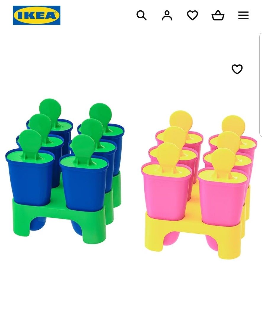 IKEA icecream mould. FREE Heart Design Long Pick, Hobbies & Toys