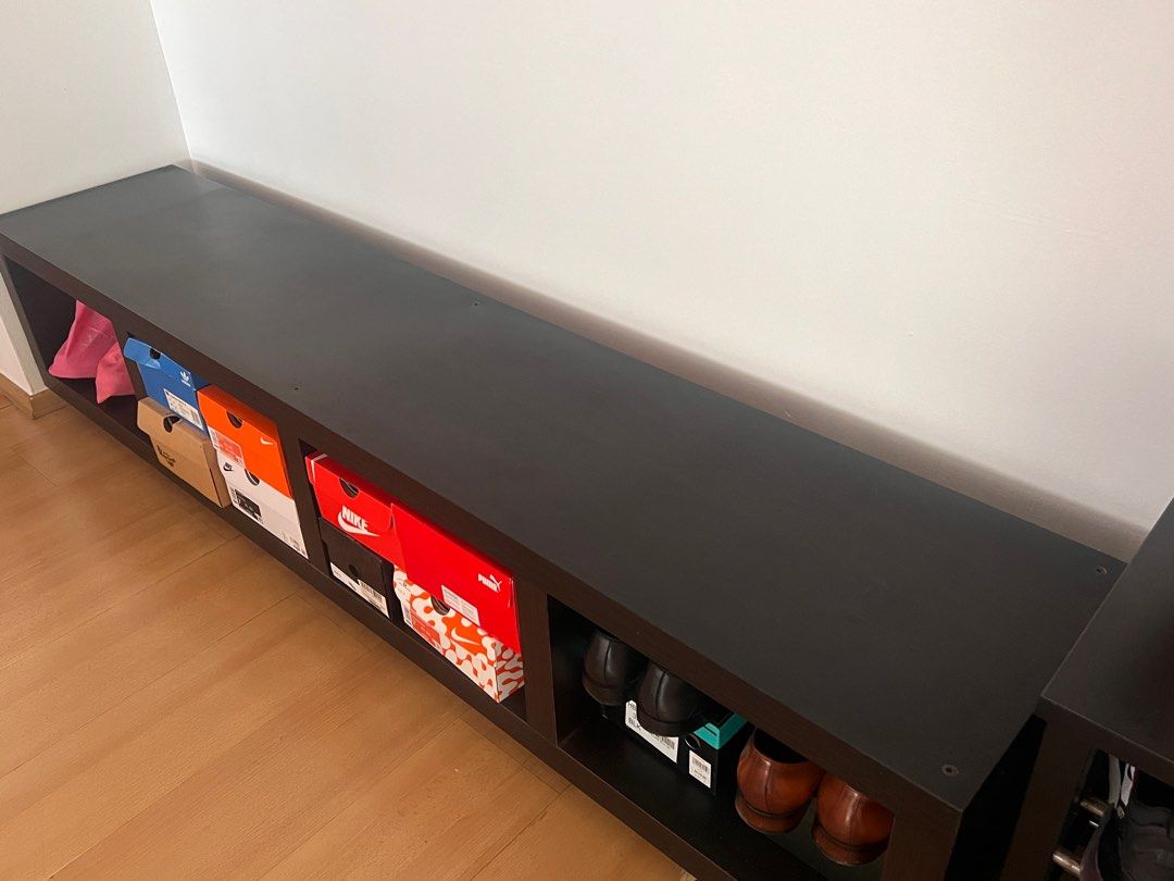 IKEA long bench with castor wheels, Furniture & Home Living, Furniture