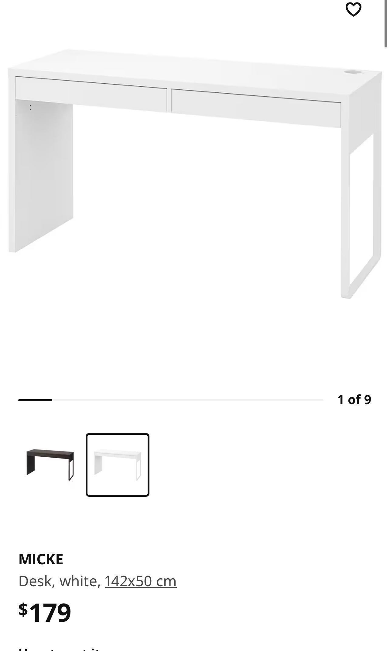 IKEA Micke Desk, Furniture & Home Living, Furniture, Tables & Sets on