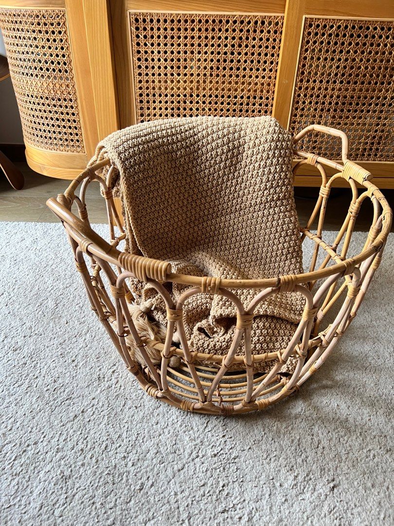IKEA rattan basket, Furniture & Home Living, Furniture, Other Home