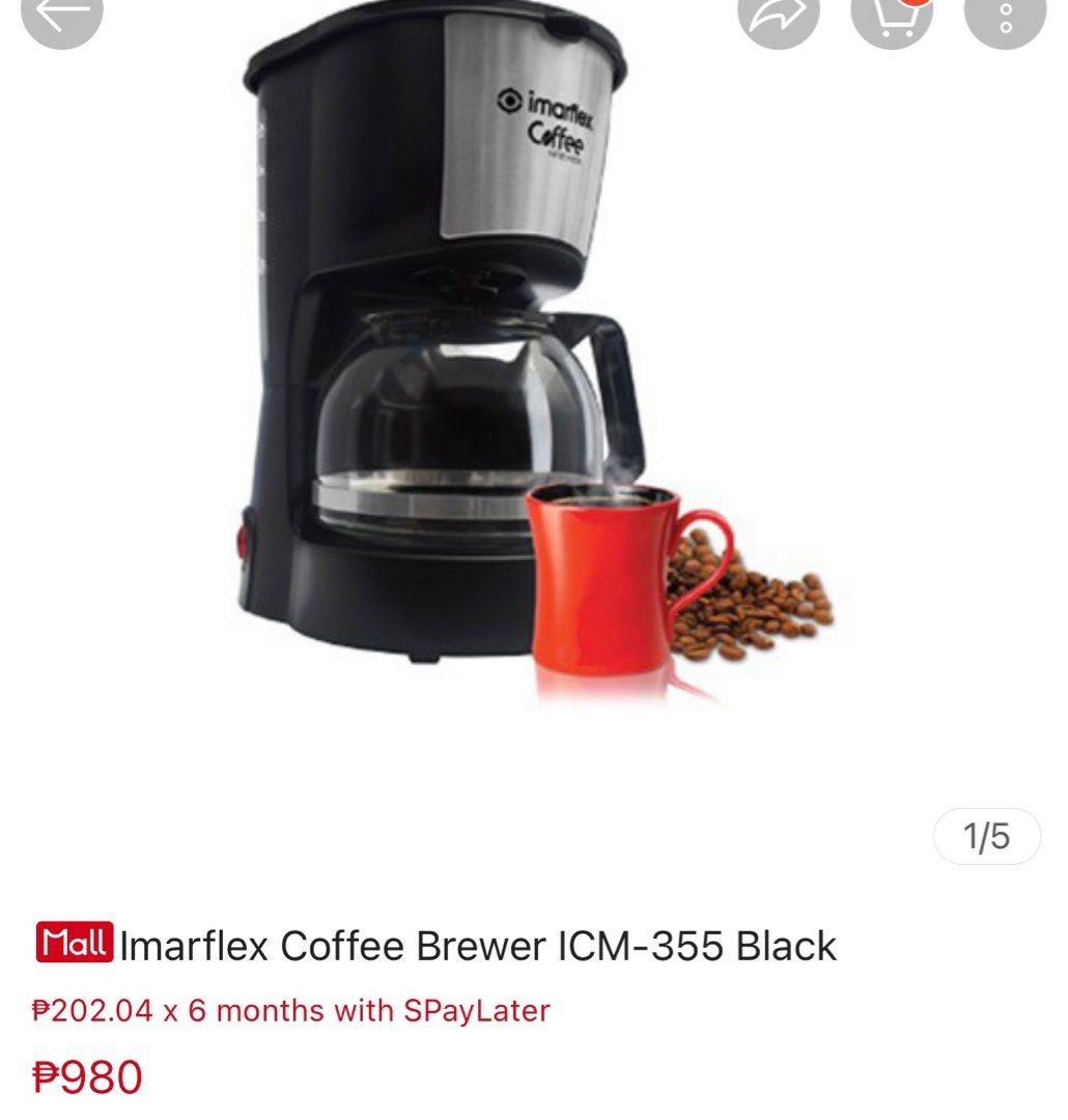 Imarflex Coffee Brewer (from 980 to 650 pesos), TV & Home Appliances