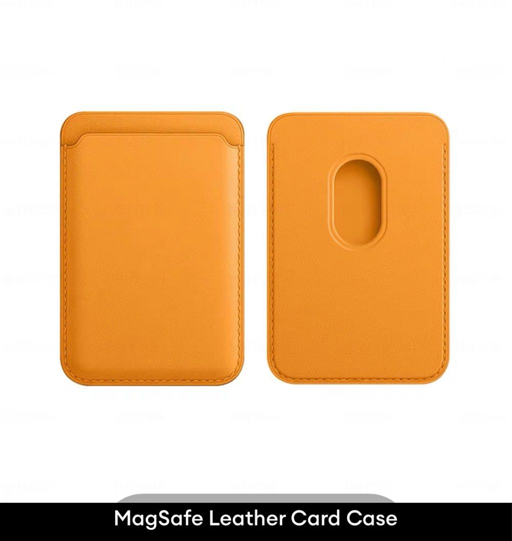 iPhone 13 MagSafe Leather Card Case Yellow, Mobile Phones & Gadgets