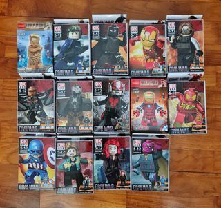 Ironman Captain Spiderman etc Mini Figurines, civil war avengers infinity war mini figures