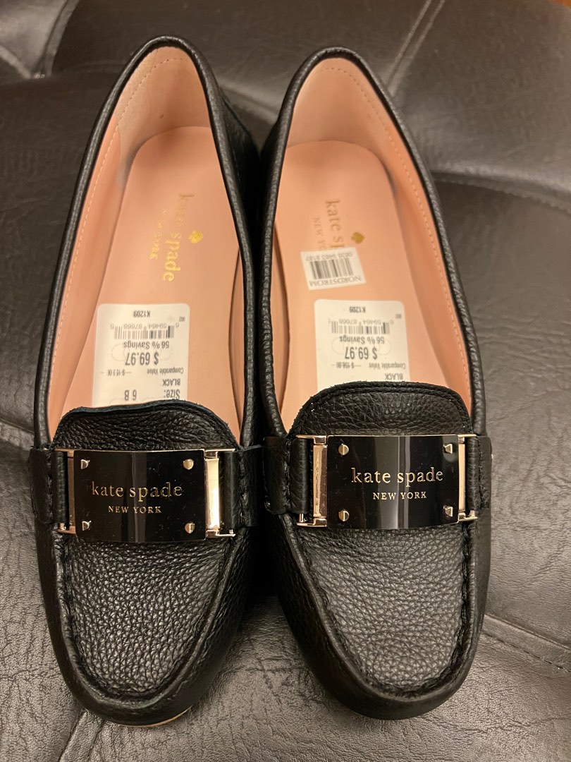 kate spade black loafers