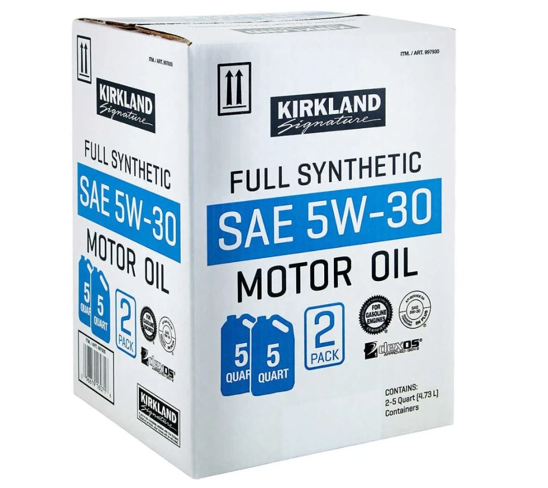 [2pack] 4.73 L Kirkland Signature 5W30 Full Synthetic Motor Oil