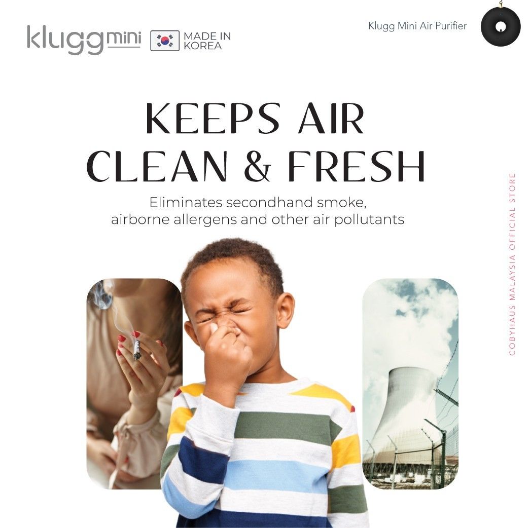 KLUGG Korean brand mini air purifier Black Colour