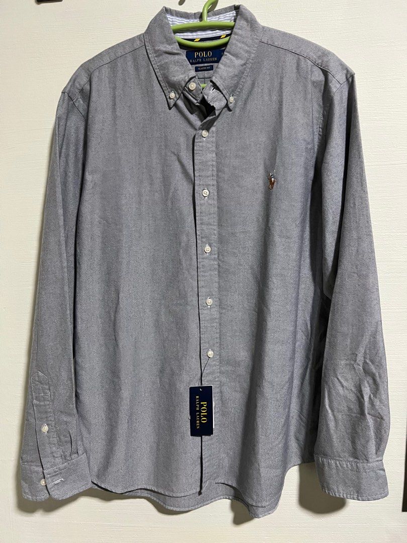 Ralph lauren hotsell grey oxford shirt