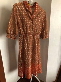 Brown Floral Dress- Smart Casual