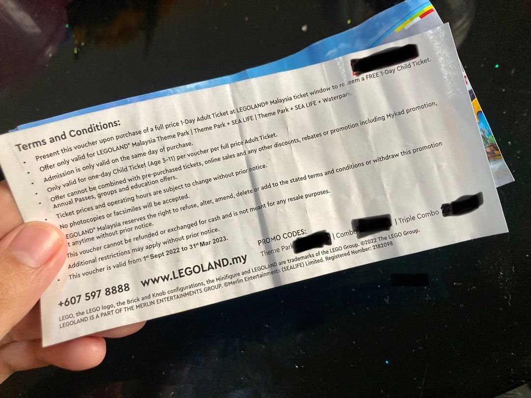 Legoland Ticket Kids Go Free One Day Child Ticket Expired 31 March