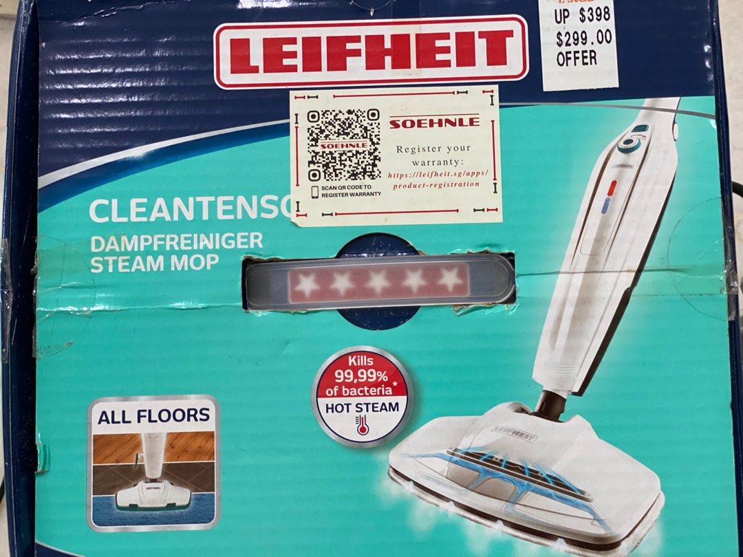 LEIFHEIT Clean Tenso Handheld Portable Steam Mop Cleaner, TV & Home Appliances, Vacuum Cleaner