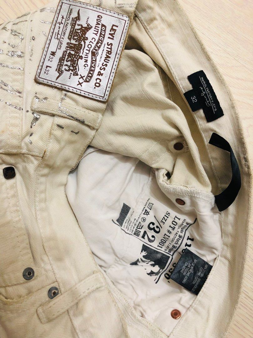 Levis X Warhol Factory, Men's Fashion, Bottoms, Jeans on Carousell