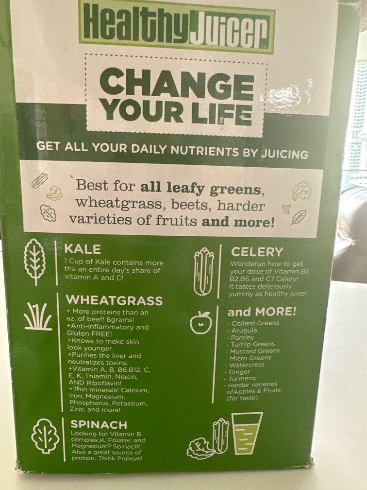 Live enzyme juicer cold press technology, TV & Home Appliances