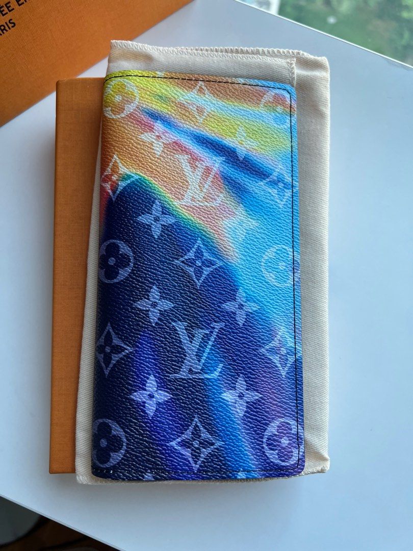 Louis Vuitton Brazza Sunset monogram Tie Dye Long Wallet, Luxury