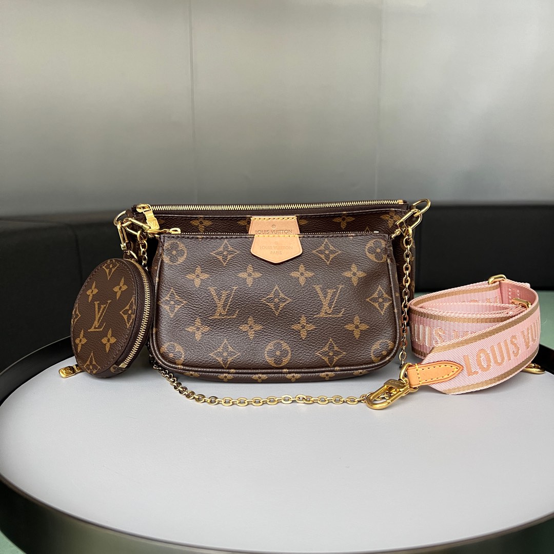 Authentic Louis Vuitton Multi Pochette Accessoires Monogram Khaki M44813,  Luxury, Bags & Wallets on Carousell