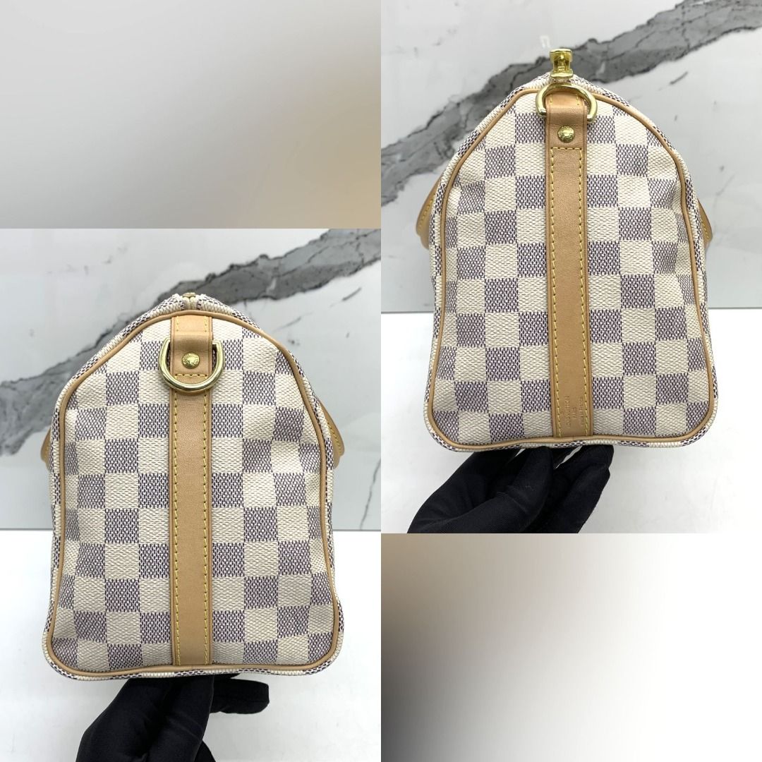 Louis Vuitton Damier Azur Speedy Bandouliere 25 Handbag N41374 RFID 35