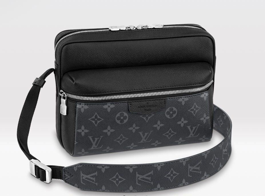 Louis Vuitton Outdoor Messenger Monogram Eclipse Taiga Black in Taiga  Leather/Coated Canvas with Silver-tone - US