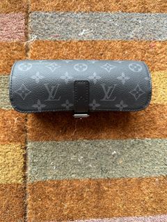 Louis Vuitton Graphite Damier 3 Watch Case with Box and Receipt at