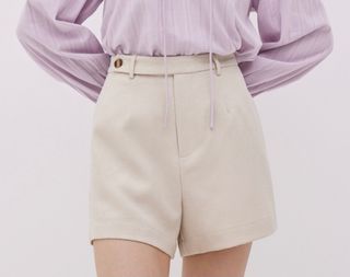 Love, Bonito Shirlene High waist shorts in Oat XS