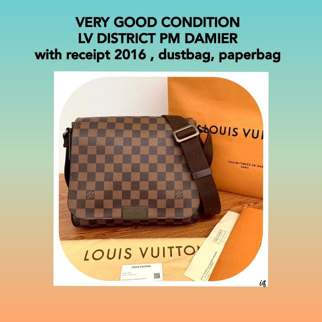 Tas Louis Vuitton damier original, Fesyen Pria, Tas & Dompet , Tas  Selempang di Carousell