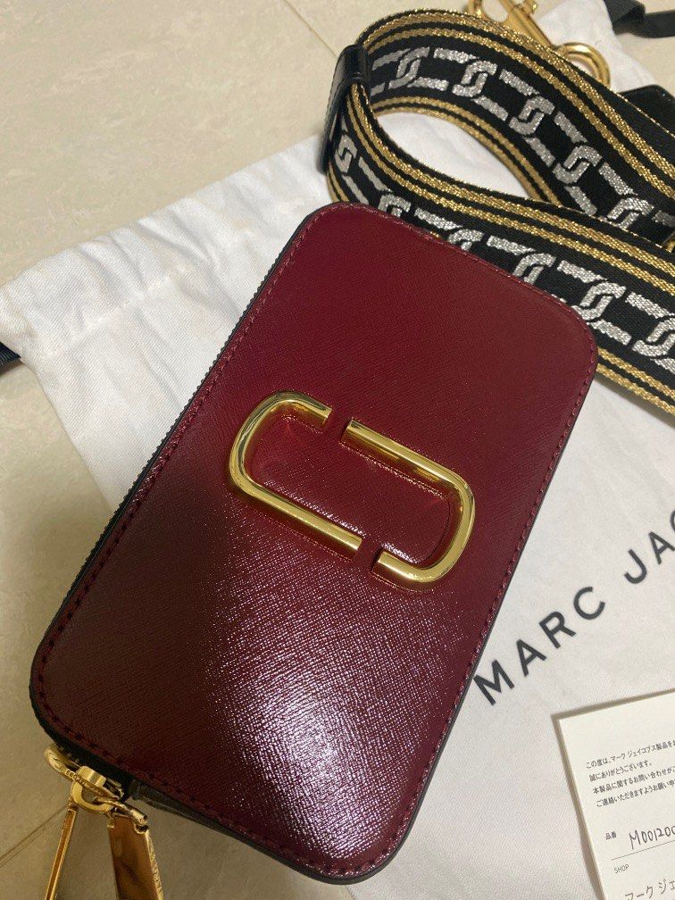 Marc jacobs white & red snapshot bag store