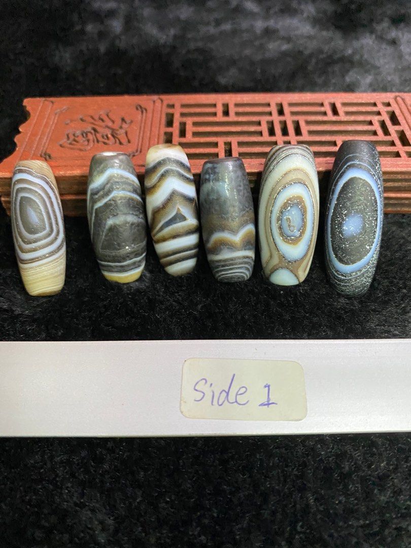 Medicine Dzi bead natural form eye figure line figure Tibet Dzi bead