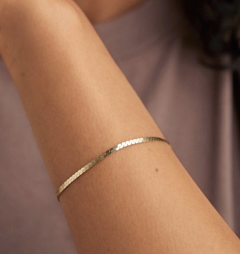 14k Gold Dainty Anchor Chain original Bracelet