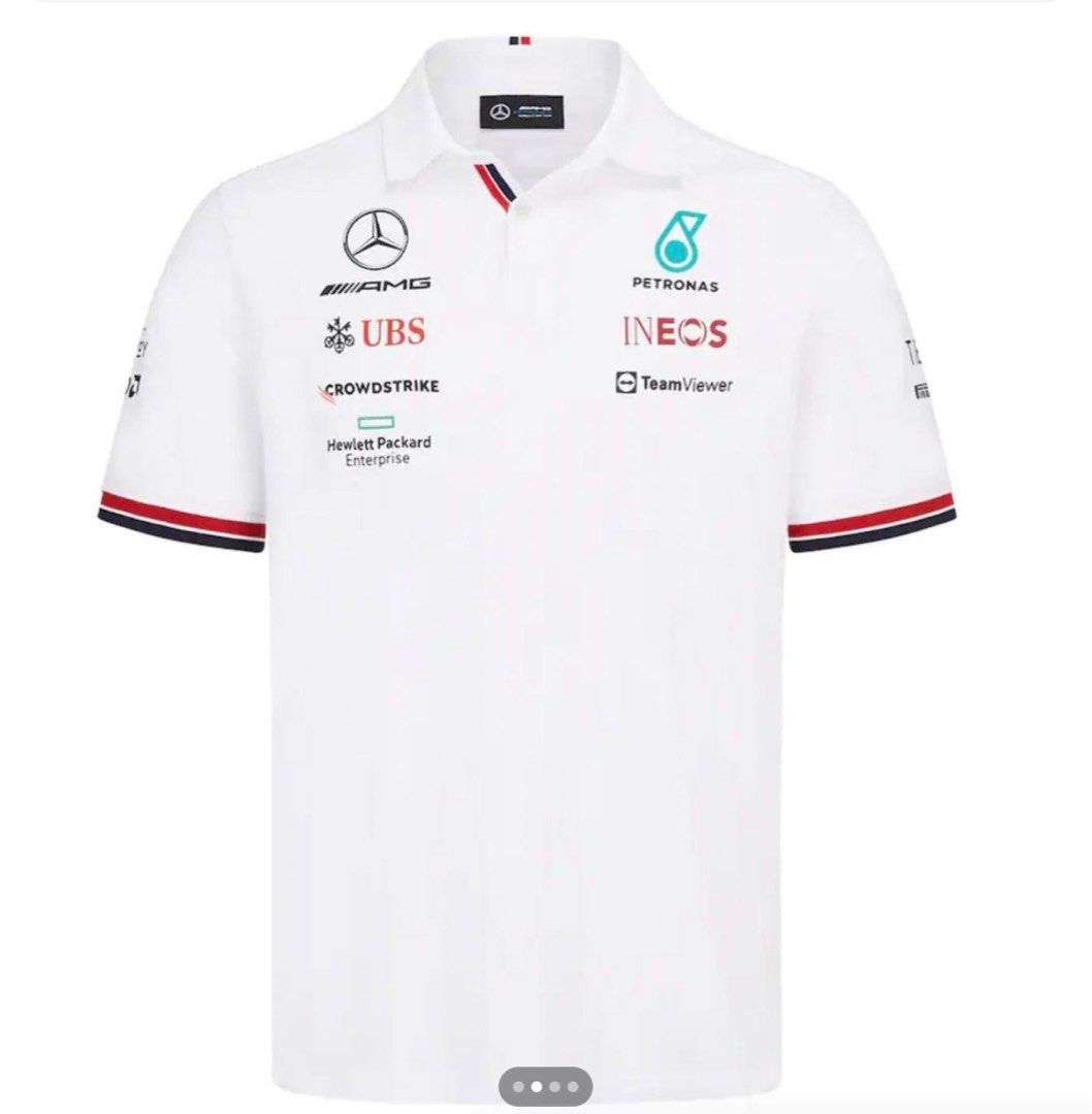 Mercedes AMG Petronas F1 2022 Team Polo - White, Men's Fashion, Tops ...