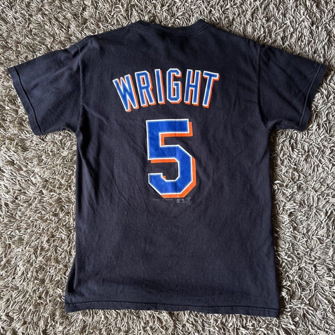 ADIDAS BOY’s METS Large (7) WRIGHT Genuine Merchandise short sleeve  baseball MLB