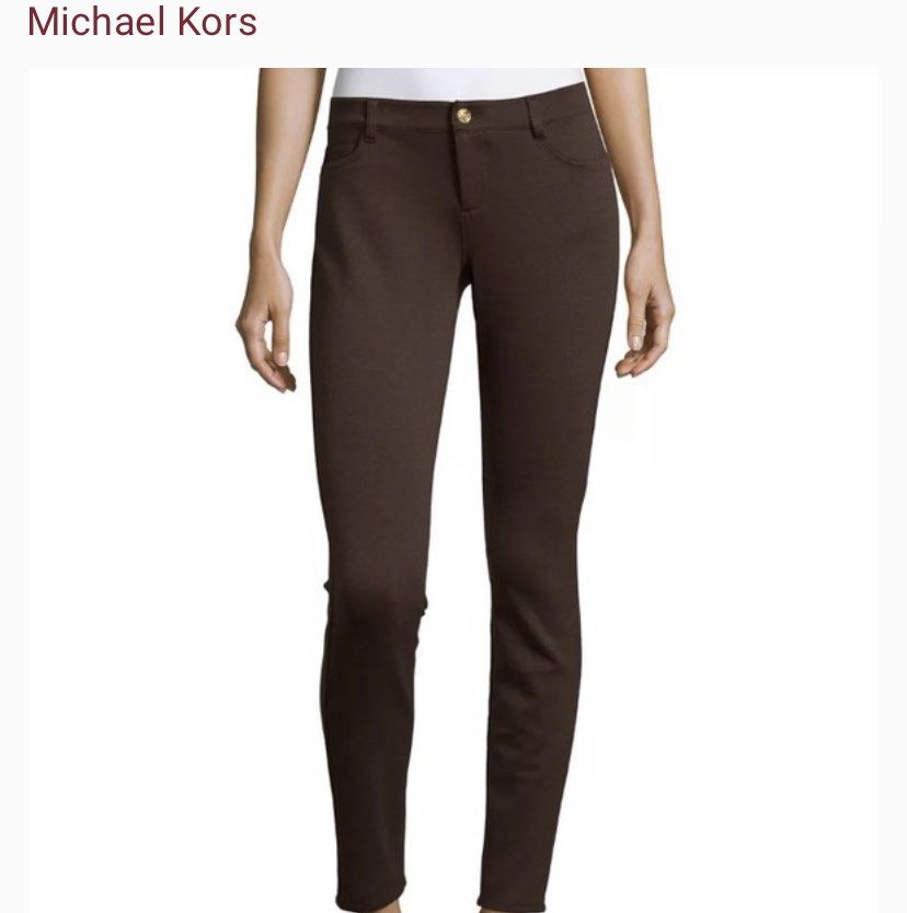 Total 73+ imagen michael kors brown pants