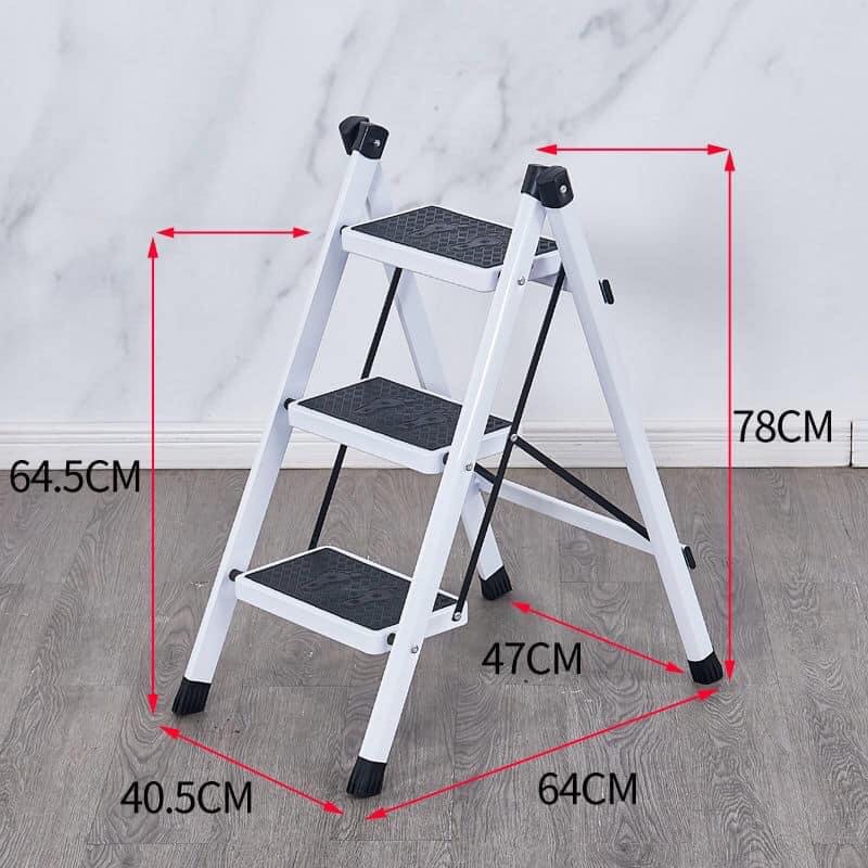 Mini 3 Steps Stool Portable Sturdy Non-Slip Lightweight Foldable Ladder