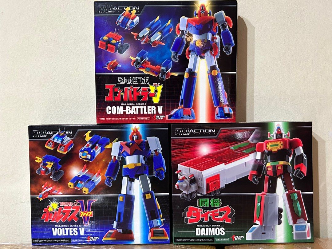 Mini Action Toys Series 01 Com-battler V, 02 Voltes V, 03 Daimos Robot  Romance Trilogy, Hobbies  Toys, Toys  Games on Carousell