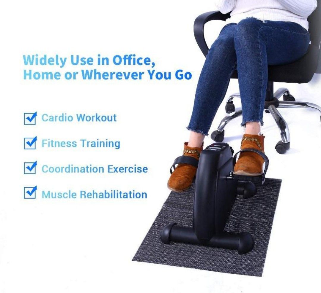 Mini exercise cycle bike / Under desk foot pedal exerciser, Sports ...