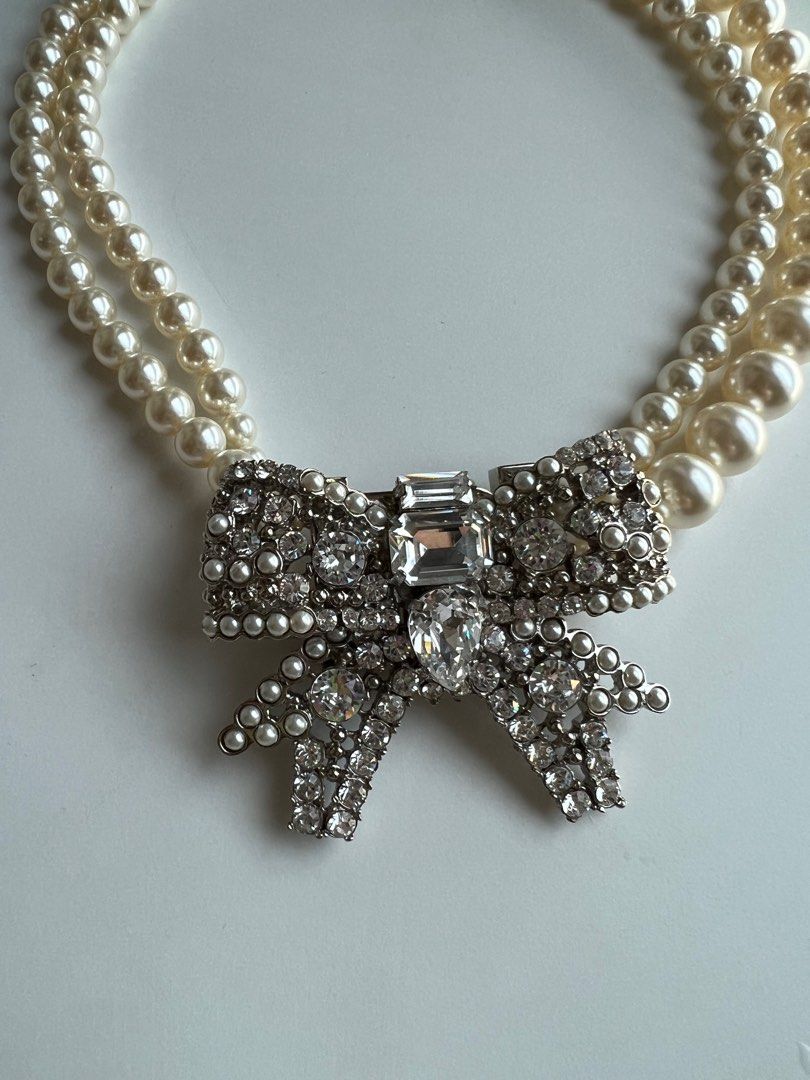 Miu miu pearl necklace online