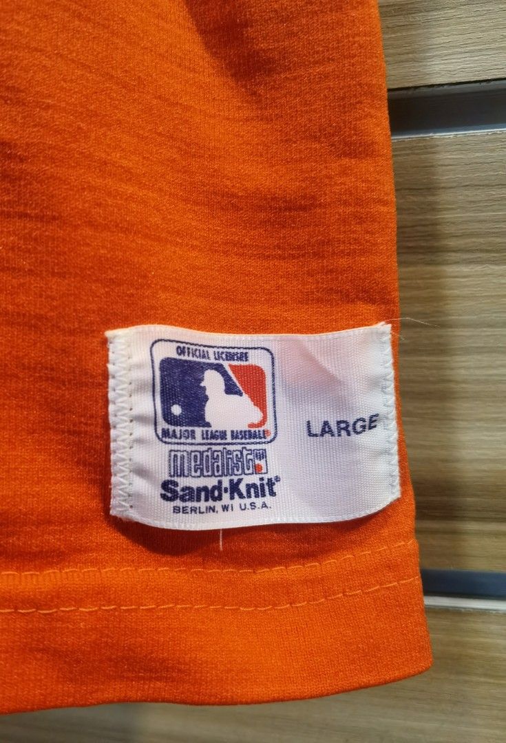 Vtg 80's Sand Knit Houston Astros Blue Baseball Jersey 