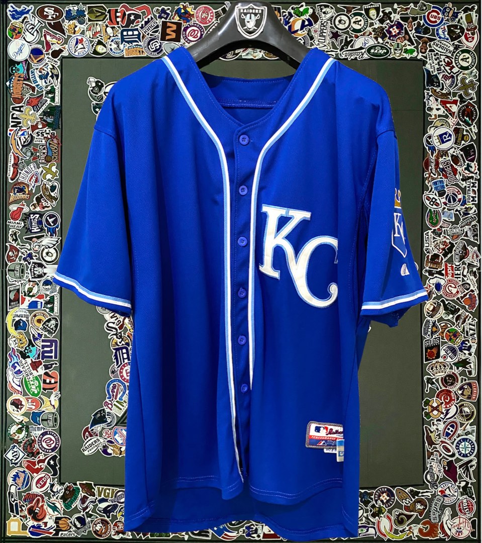 MLB KC ROYALS V-NECK JERSEY, Men's Fashion, Activewear on Carousell