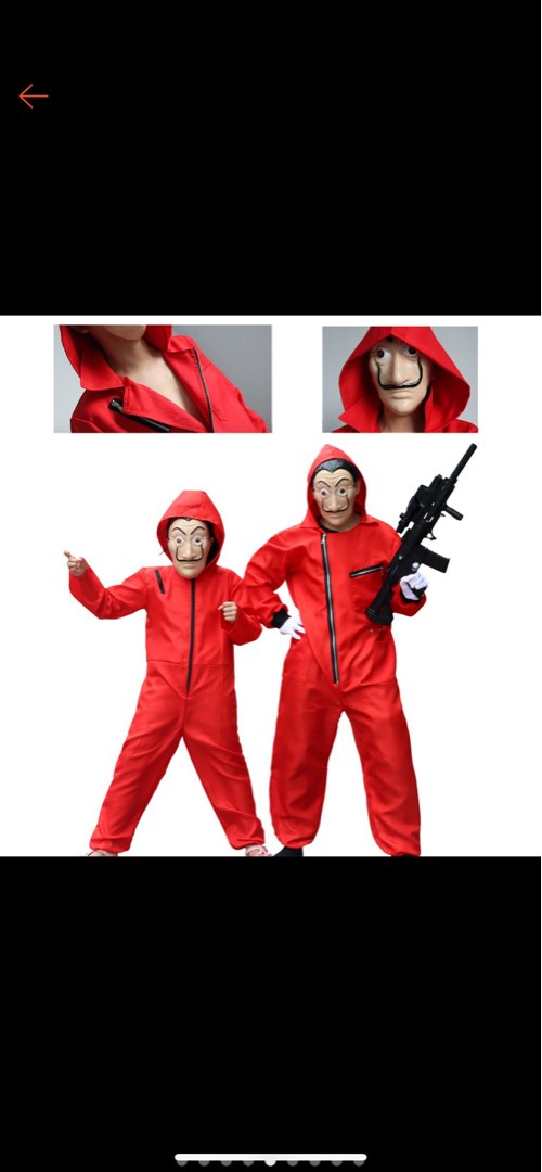 Money Heist Costume (L size), Hobbies & Toys, Toys & Games on Carousell