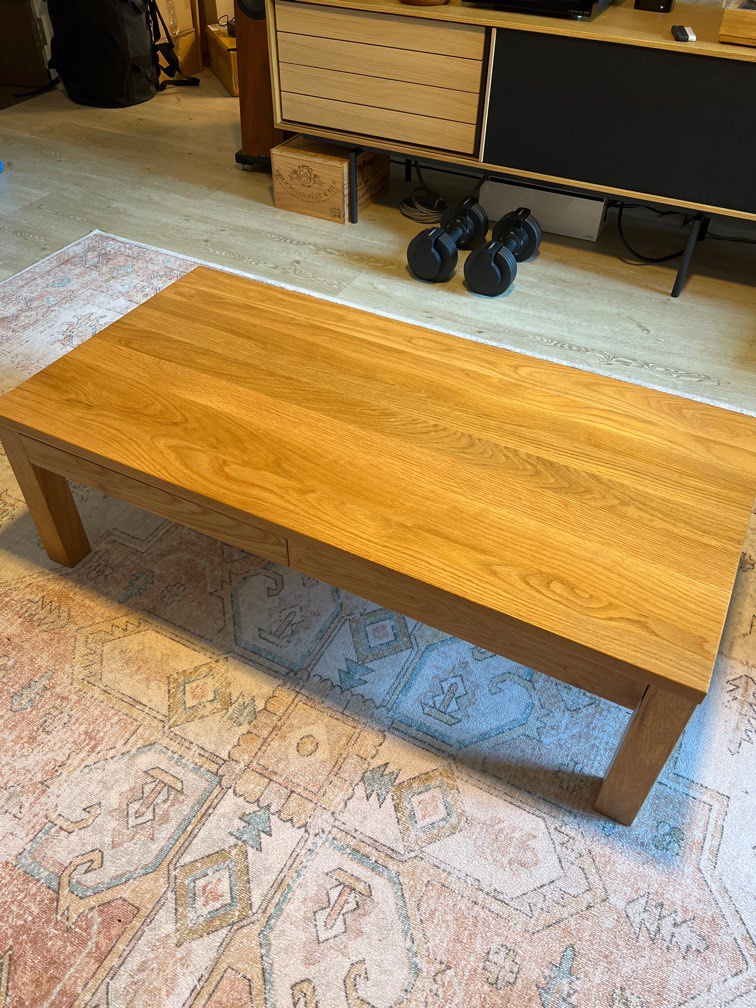 Muji Oak Coffee Table, Furniture & Home Living, Furniture, Tables