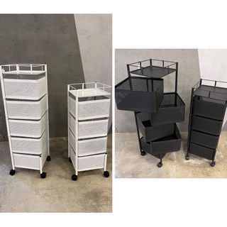 Multiple layer storage basket organizer with wheels/ multi purpose organizer / for kitchen / office / bedroom (3, 4 and 5 tier available) BRAND NEW