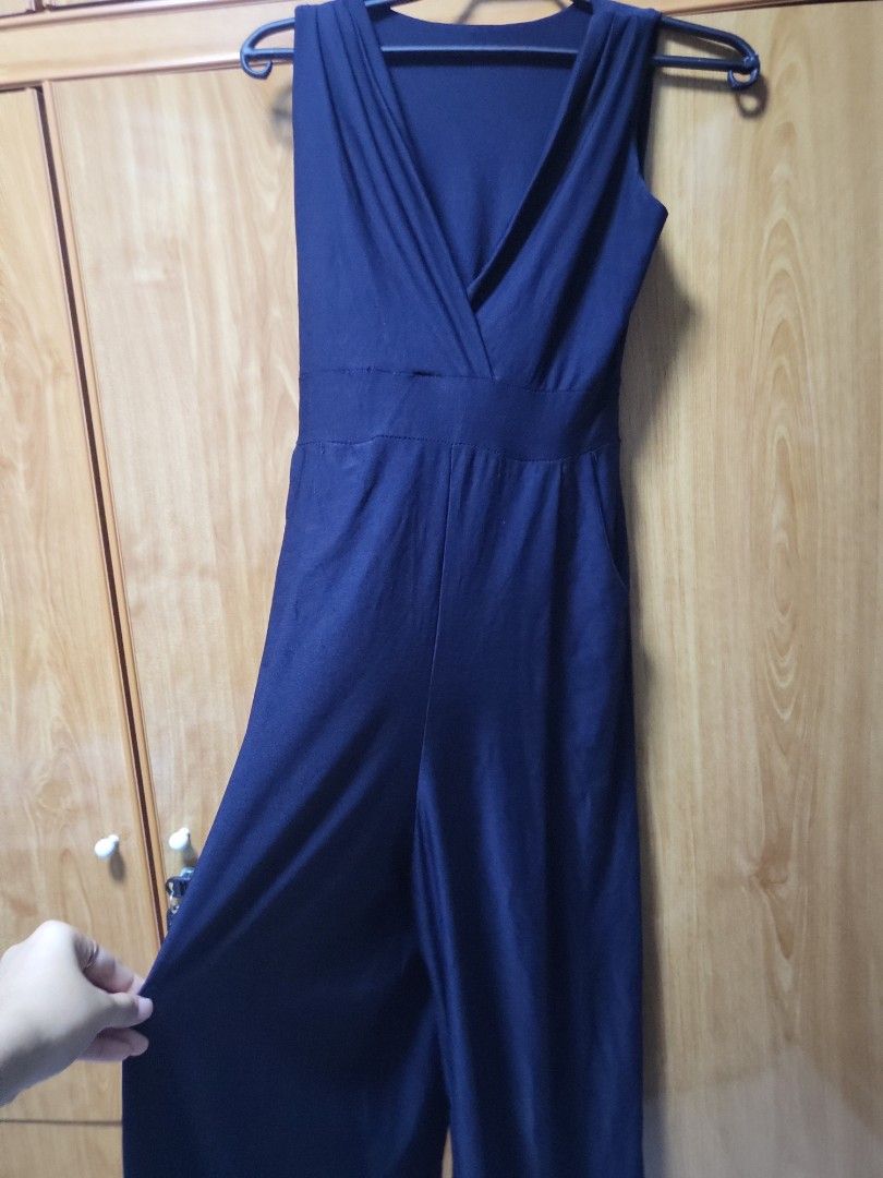 Navy Blue Jumpsuit Set