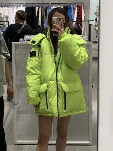 Neon Calvin Klein green puffer jacket, Women's Fashion, Coats, Jackets and  Outerwear on Carousell