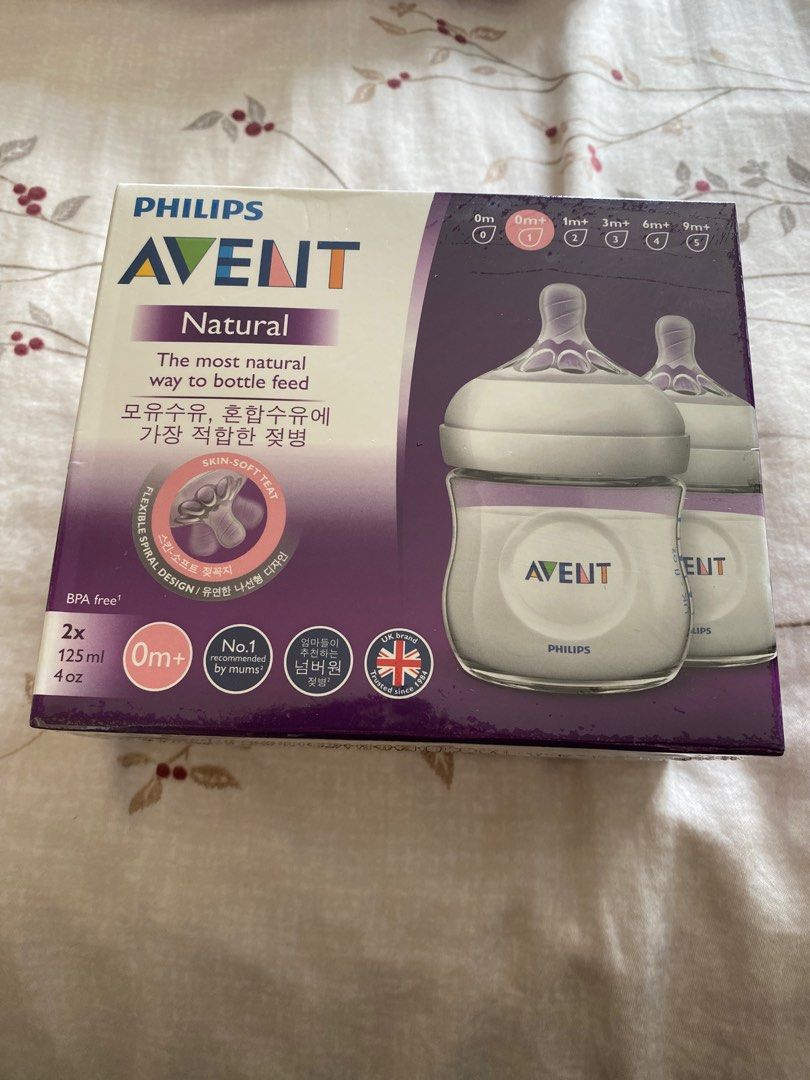 New Avent Natural Bottles x2, Babies & Kids, Nursing & Feeding,  Breastfeeding & Bottle Feeding on Carousell