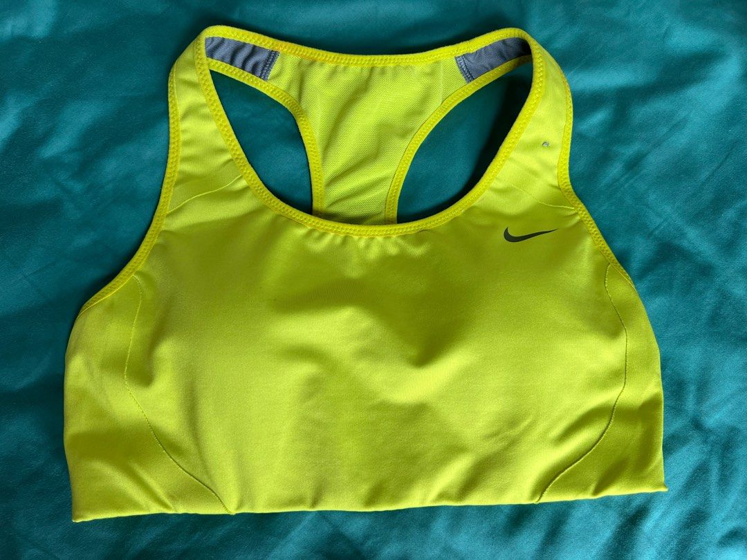 yellow nike bra