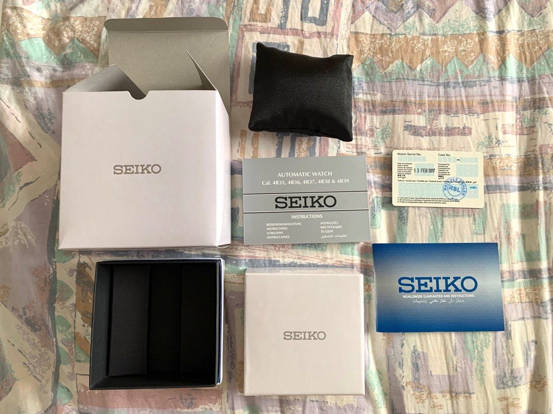 ⚡️DISCOUNTED, ON SALE! [BNIB BRAND NEW UNUSED] Authentic Seiko Box (Inner  and Outer) with Manual (