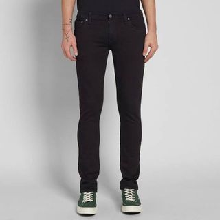 Nudie Tight Long John Jeans - Black Black Unisex W28 L32