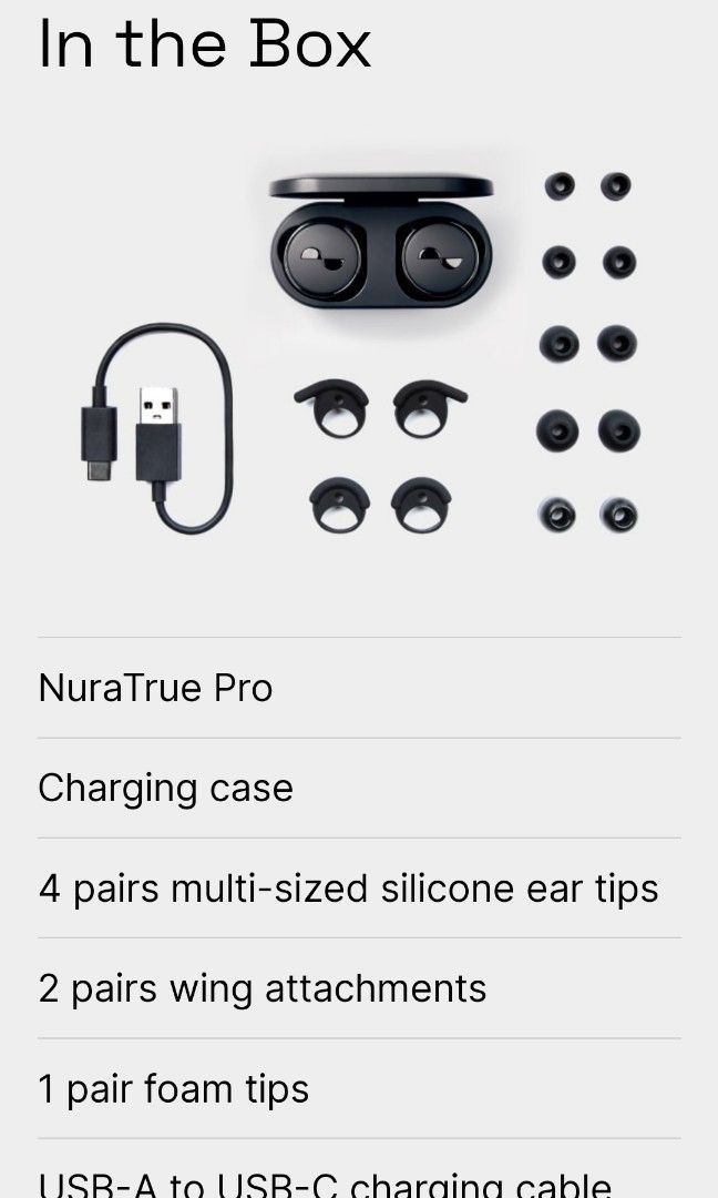 全新未拆]Nuratrue Pro 入耳式藍牙耳機無損音樂Bluetooth Earbuds